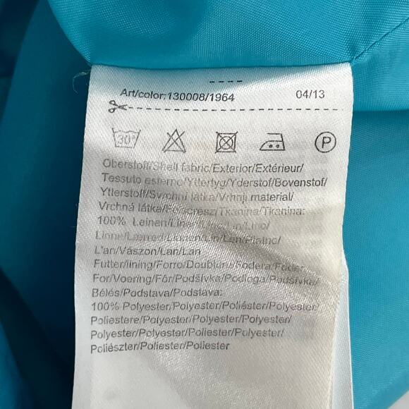 Street One Linen Blue Sleeveless Lined Pockets Knee Length Summer Dress 10 - Picture 9 of 15